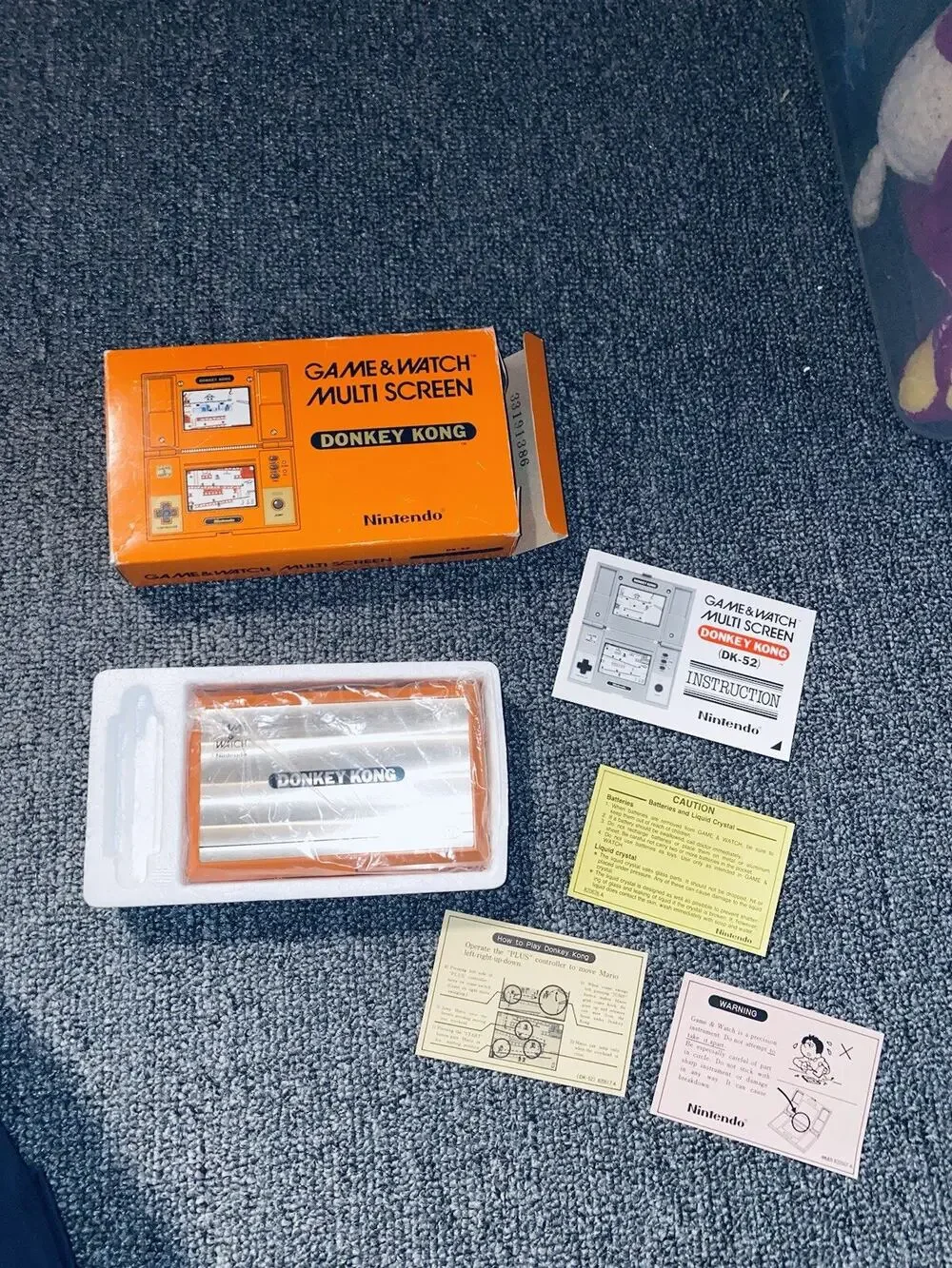 Donkey Kong Nintendo Game and Watch DK-52 1982 Original In Box 80s Vintage